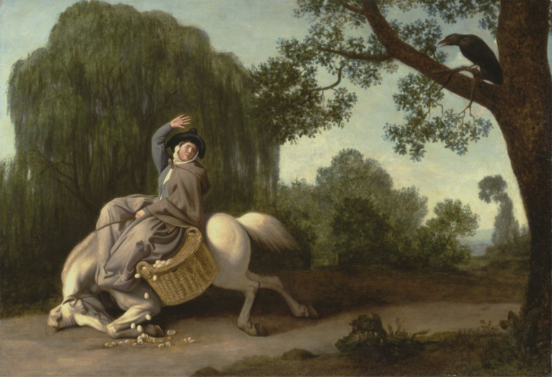 The Farmer'S Wife And The Raven reproduction of painting by George Stubbs. ALL GICLEE PRINTS