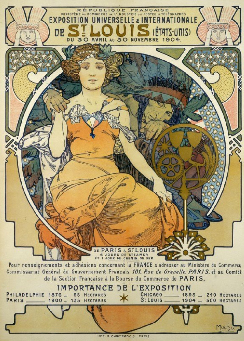 Exposition Universelles Et Internationale De St. Louis (Etats Unis) Du 30 Avril Au 30 Novembre (1903) reproduction of paintin...