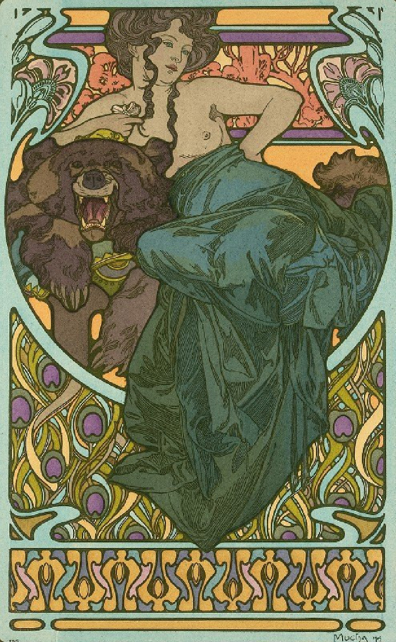 Untitled (1902) reproduction of painting by Alphonse Mucha. ALL GICLEE PRINTS