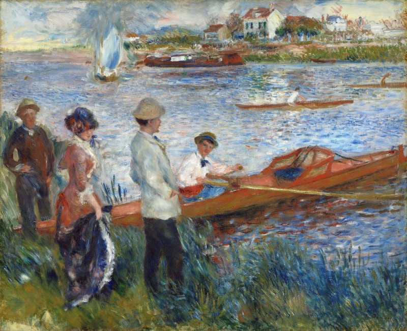 Oarsmen at Chatou (1879) reproduction of painting by Pierre-Auguste Renoir. ALL GICLEE PRINTS