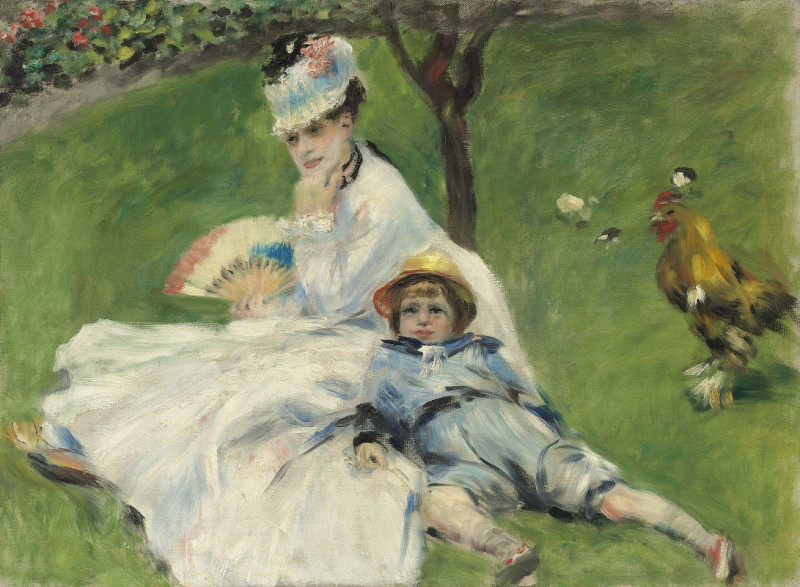 Madame Monet and Her Son (1874) reproduction of painting by Pierre-Auguste Renoir. ALL GICLEE PRINTS