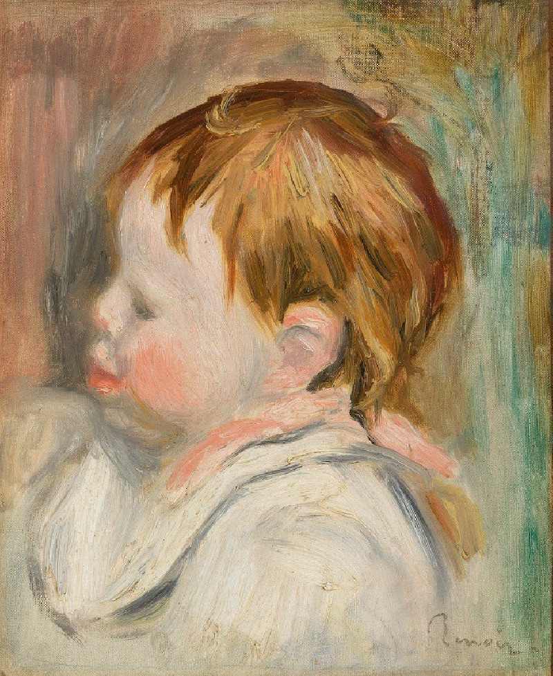 Baby’s Head (Tête d’enfant, profil à gauche) (c. 1895) reproduction of painting by Pierre-Auguste Renoir. ALL GICLEE PRINTS