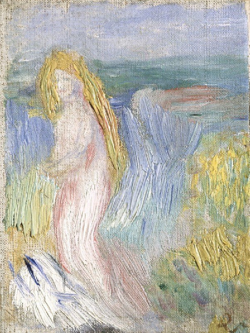 Small Study for a Nude (1882) reproduction of painting by Pierre-Auguste Renoir. Nude