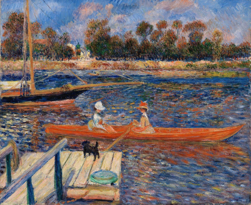 The Seine at Argenteuil (La Seine Ã  Argenteuil) (1888) reproduction of painting by Pierre-Auguste Renoir. ALL GICLEE PRINTS