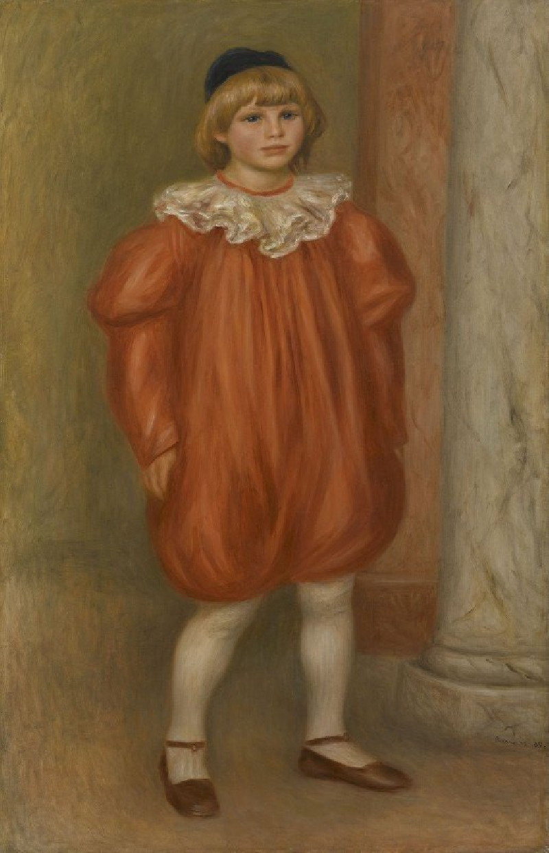 Claude Renoir in Clown Costume (1909) reproduction of painting by Pierre-Auguste Renoir. ALL GICLEE PRINTS