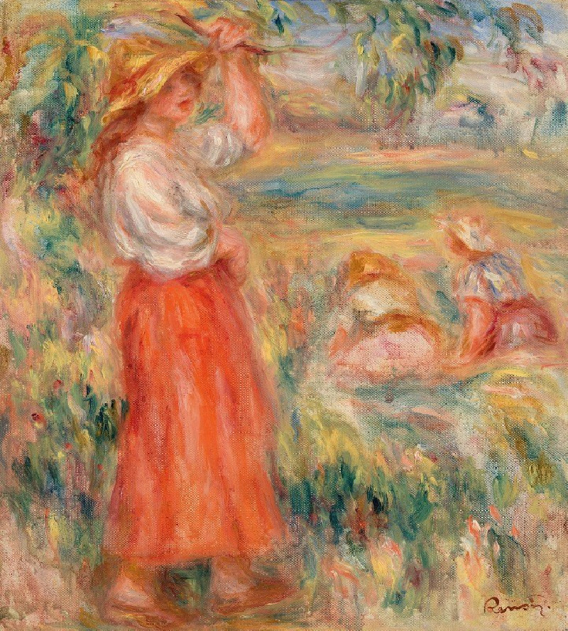 Women in the Fields (Femmes aux champs) (1919) reproduction of painting by Pierre-Auguste Renoir. ALL GICLEE PRINTS