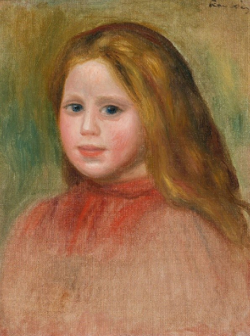 Pierre-Auguste Renoir reprodukcija Portrait De Jeune Fille (circa 1895), VISOS REPRODUKCIJOS , paveikslai, reprodukcijos inte...