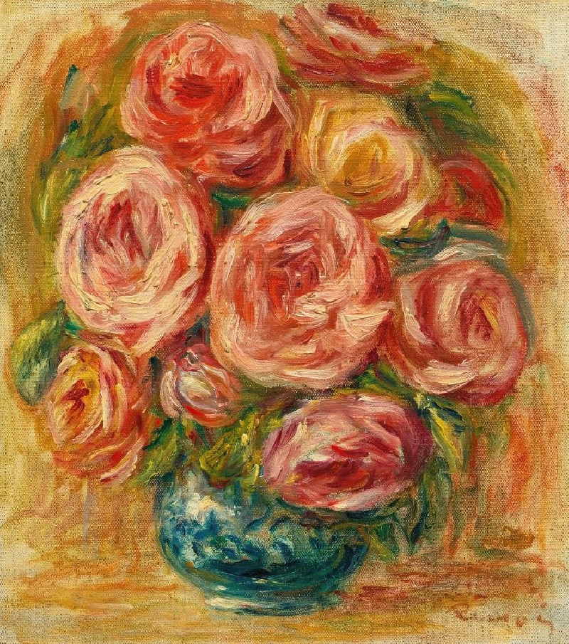 Vase De Roses reproduction of painting by Pierre-Auguste Renoir. ALL GICLEE PRINTS