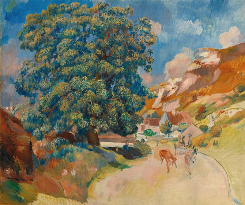 Le Grand Arbre Au Bord De La Route (1886) reproduction of painting by Pierre-Auguste Renoir. ALL GICLEE PRINTS