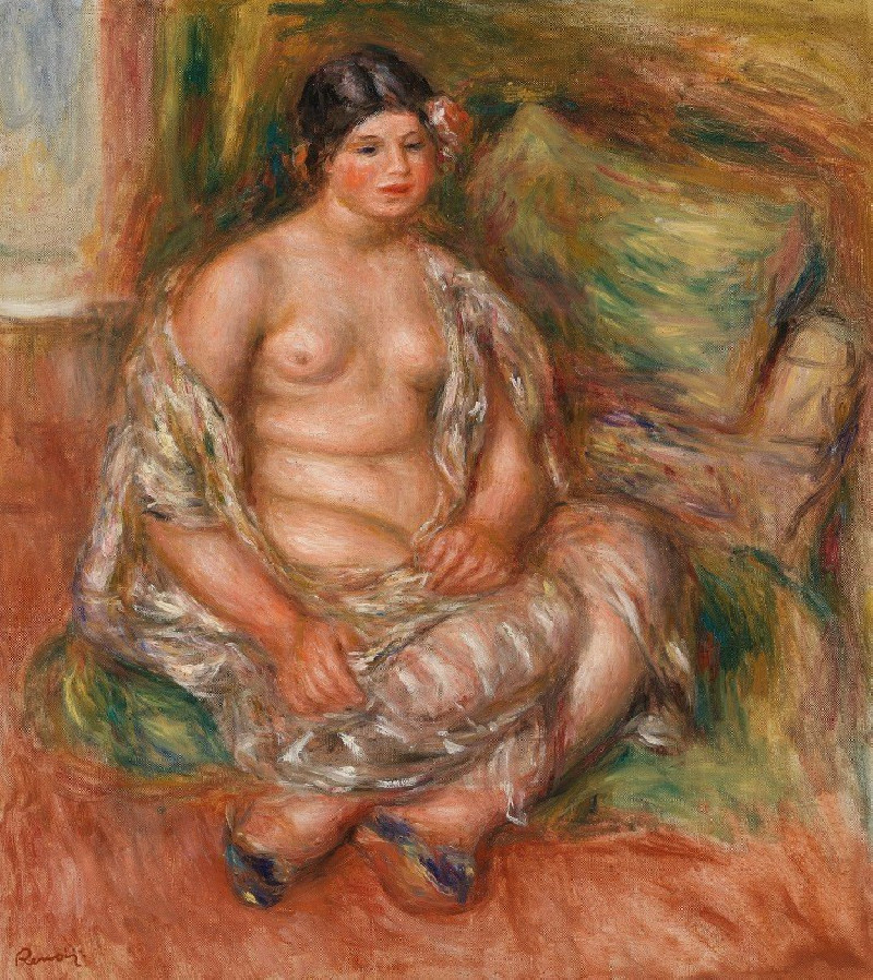 Pierre-Auguste Renoir reprodukcija Seated Odalisque (Odalisque assise) (1918), VISOS REPRODUKCIJOS , paveikslai, reprodukcijo...