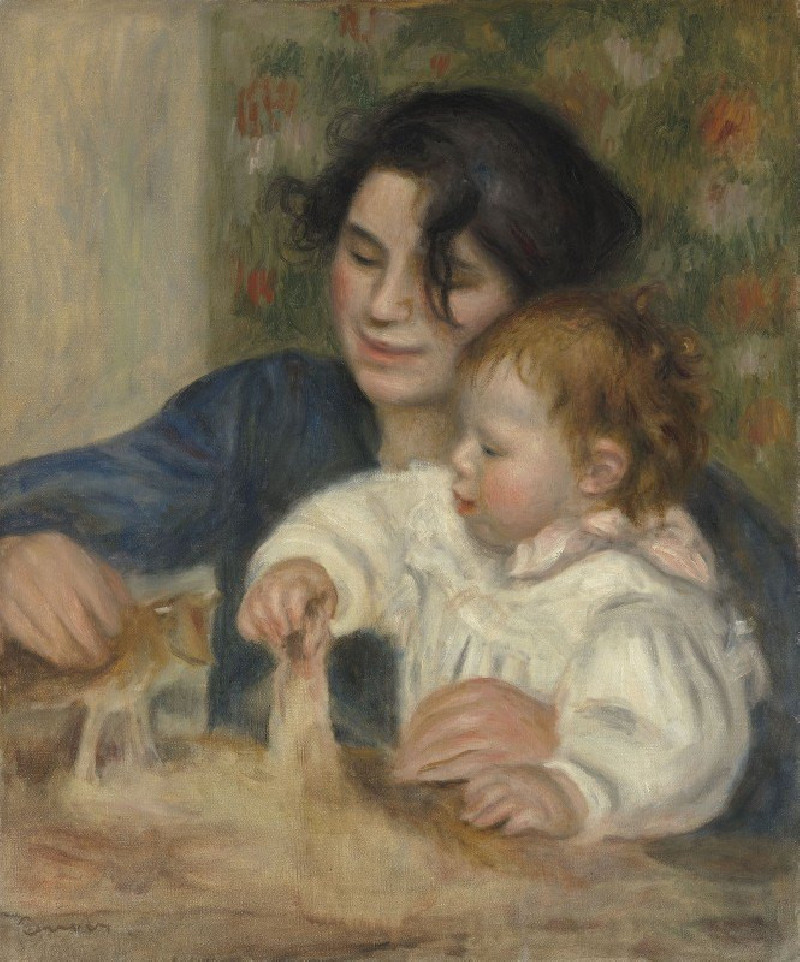 Gabrielle and Jean (1895 - 1896) reproduction of painting by Pierre-Auguste Renoir. ALL GICLEE PRINTS