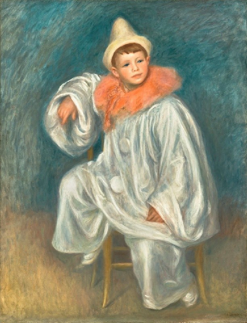 The White Pierrot (between 1901 and 1902) reproduction of painting by Pierre-Auguste Renoir. ALL GICLEE PRINTS