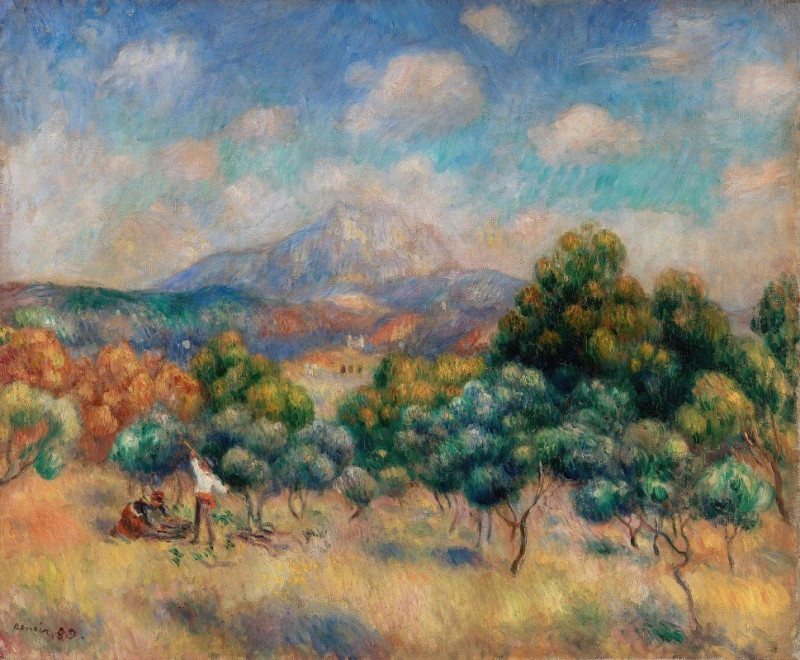 Pierre-Auguste Renoir reprodukcija Montagne Sainte-Victoire (Paysage) (1889), VISOS REPRODUKCIJOS , paveikslai, reprodukcijos...