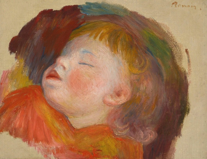 Pierre-Auguste Renoir reprodukcija Enfant Endormi (circa 1895), VISOS REPRODUKCIJOS , paveikslai, reprodukcijos internetu