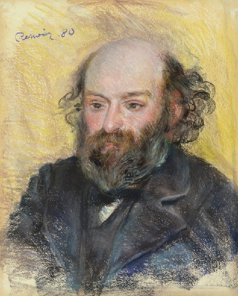 PORTRAIT DE CÉZANNE (1880) reproduction of painting by Pierre-Auguste Renoir. ALL GICLEE PRINTS