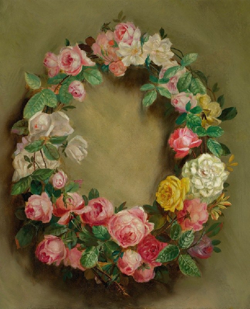 Couronne De Roses (circa 1858) reproduction of painting by Pierre-Auguste Renoir. ALL GICLEE PRINTS