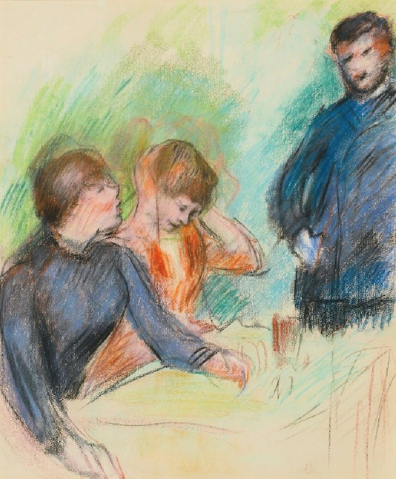 Pierre-Auguste Renoir reprodukcija La Conversation (circa 1876), VISOS REPRODUKCIJOS , paveikslai, reprodukcijos internetu