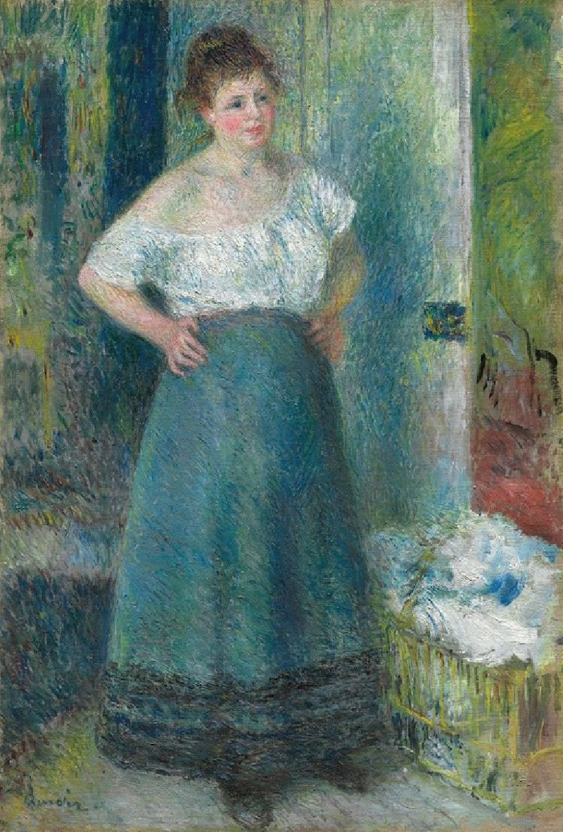 The Laundress (1877-79) reproduction of painting by Pierre-Auguste Renoir. ALL GICLEE PRINTS