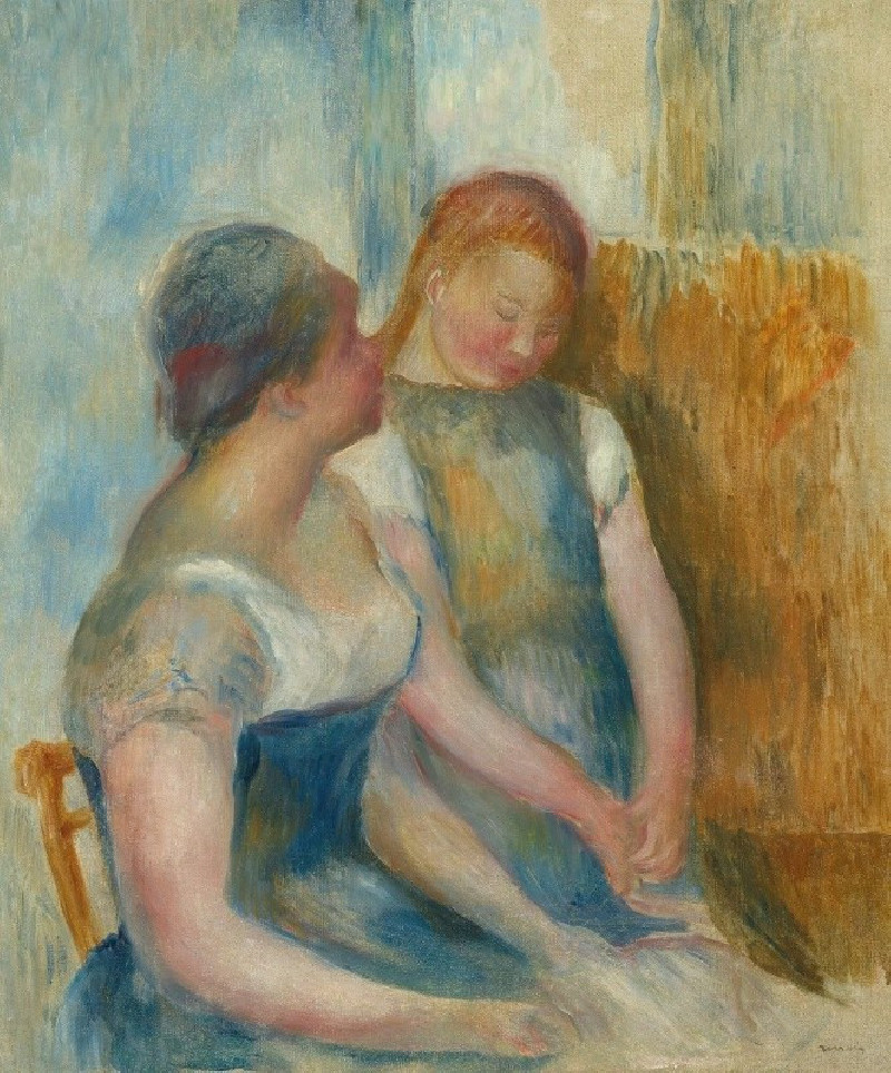 La Conversation ( circa 1890) reproduction of painting by Pierre-Auguste Renoir. ALL GICLEE PRINTS