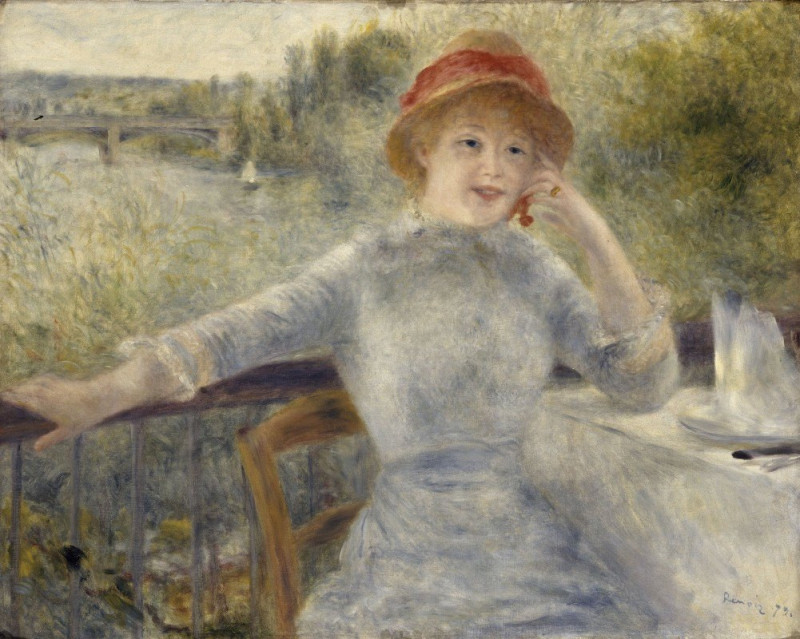 Alphonsine Fournaise (1879) reproduction of painting by Pierre-Auguste Renoir. ALL GICLEE PRINTS