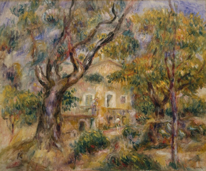 The Farm at Les Collettes, Cagnes (1908–14) reproduction of painting by Pierre-Auguste Renoir. ALL GICLEE PRINTS