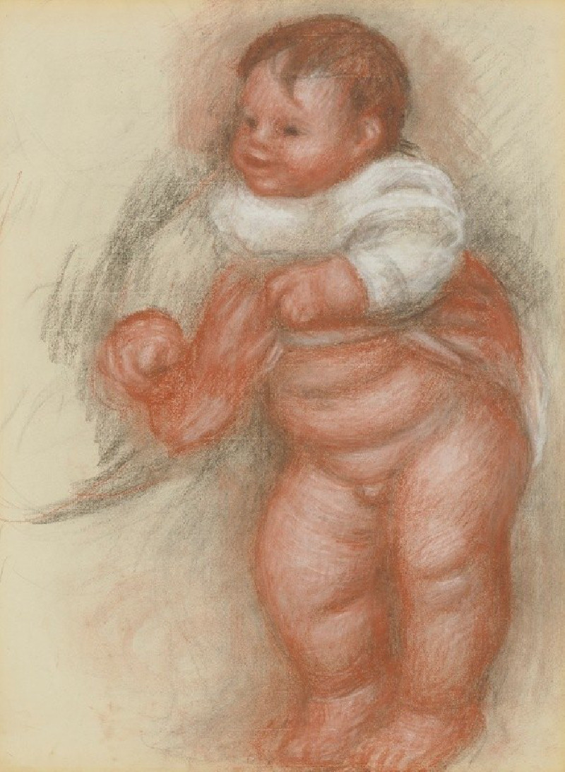 Enfant Nu Debout (circa 1913) reproduction of painting by Pierre-Auguste Renoir. ALL GICLEE PRINTS