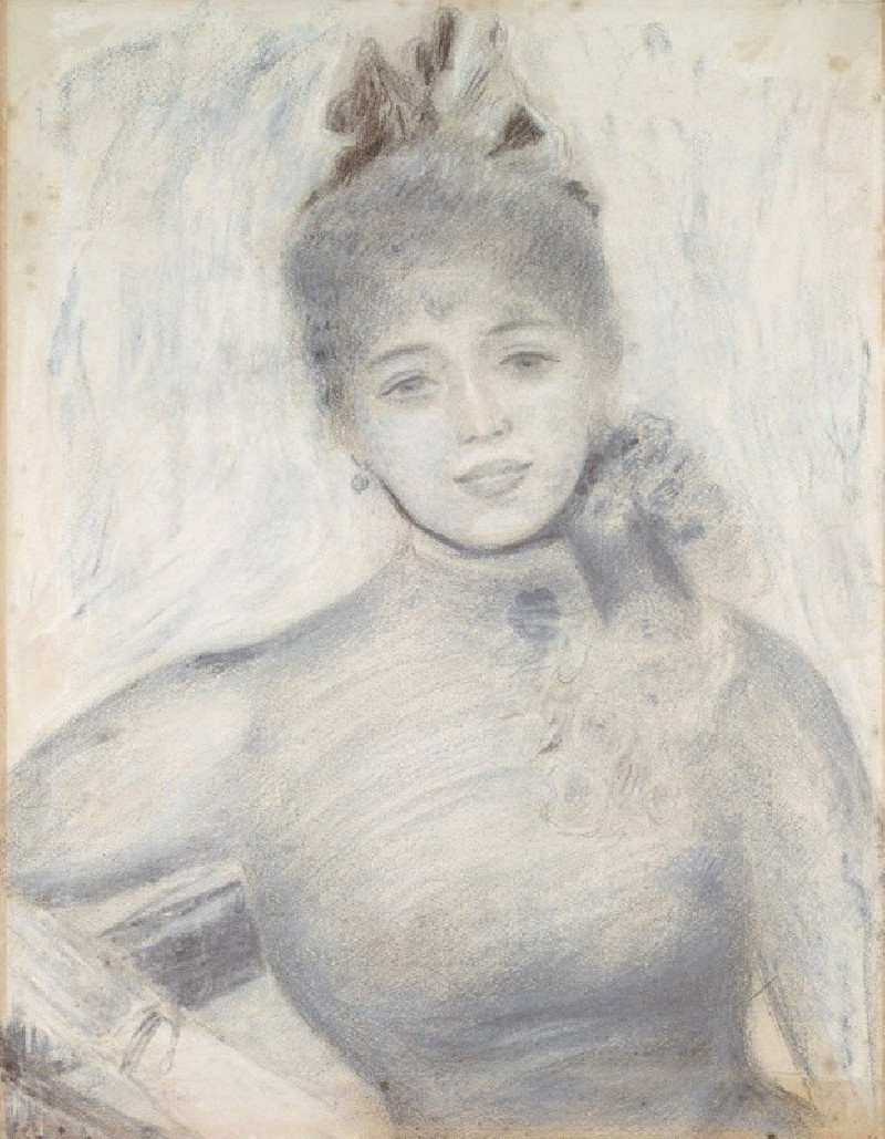 Portrait of Séverine (1885–87) reproduction of painting by Pierre-Auguste Renoir. ALL GICLEE PRINTS