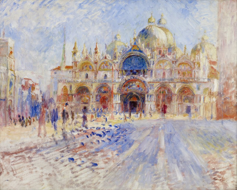 The Piazza San Marco, Venice (1881) reproduction of painting by Pierre-Auguste Renoir. ALL GICLEE PRINTS