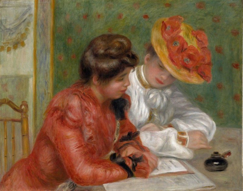 The Letter (c. 1895–1900) reproduction of painting by Pierre-Auguste Renoir. ALL GICLEE PRINTS