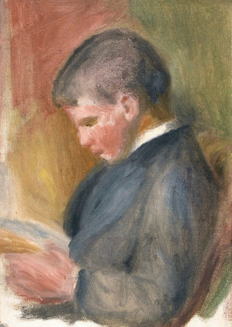 Pierre Renoir lisant (circa 1898) reproduction of painting by Pierre-Auguste Renoir. ALL GICLEE PRINTS