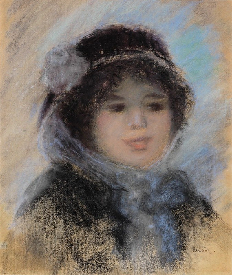 Portrait de femme (1885) reproduction of painting by Pierre-Auguste Renoir. ALL GICLEE PRINTS