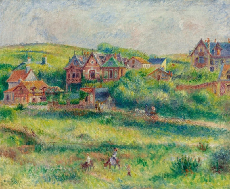 Le Châlet De Blanche Pierson À Pourville (1882) reproduction of painting by Pierre-Auguste Renoir. ALL GICLEE PRINTS