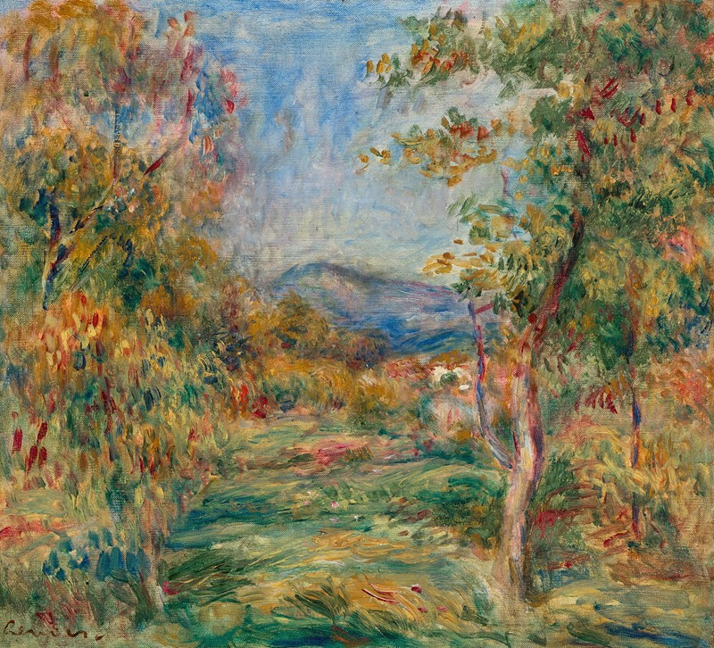 Pierre-Auguste Renoir parduodama reprodukcija Paysage de Cagnes (ci...