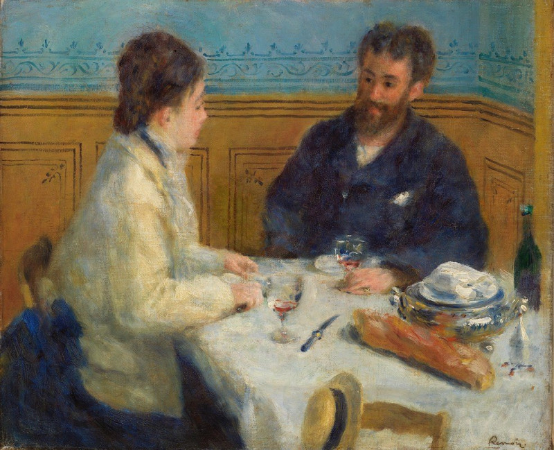 Luncheon (Le Déjeuner) (1875) reproduction of painting by Pierre-Auguste Renoir. ALL GICLEE PRINTS