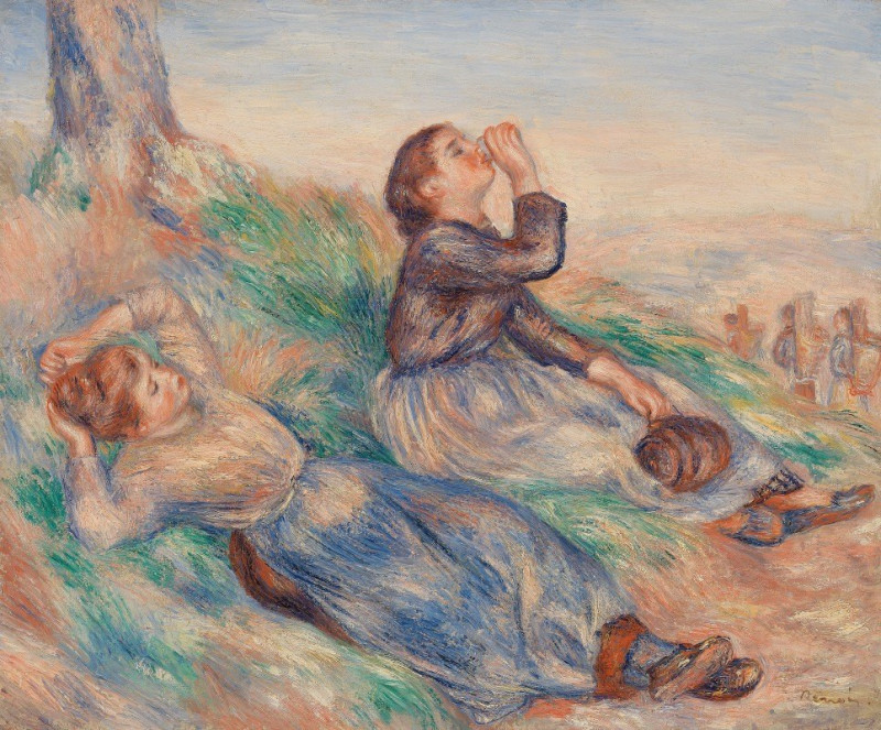 Grape Gatherers (Vendangeuses) (c. 1888–1889) reproduction of painting by Pierre-Auguste Renoir. ALL GICLEE PRINTS