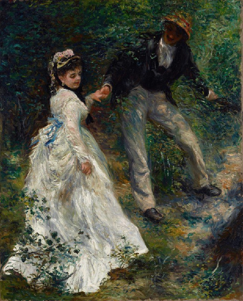 La Promenade (1870) reproduction of painting by Pierre-Auguste Renoir. ALL GICLEE PRINTS