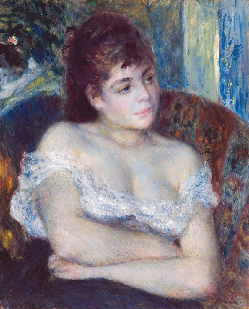 Woman in an Armchair (1874) reproduction of painting by Pierre-Auguste Renoir. ALL GICLEE PRINTS