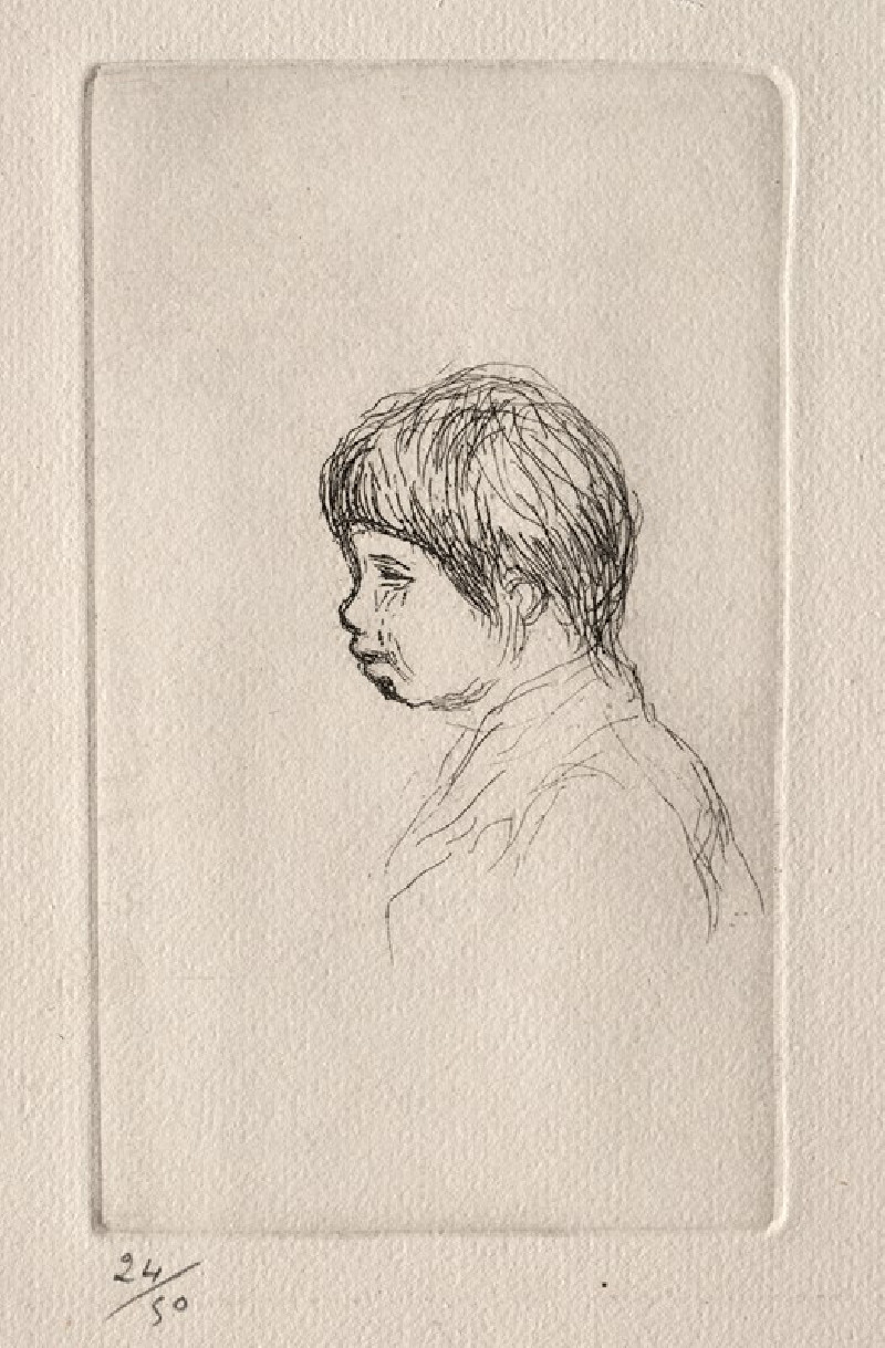 Claude Renoir, the Artist’s Son, in Profile (1908) reproduction of painting by Pierre-Auguste Renoir. ALL GICLEE PRINTS