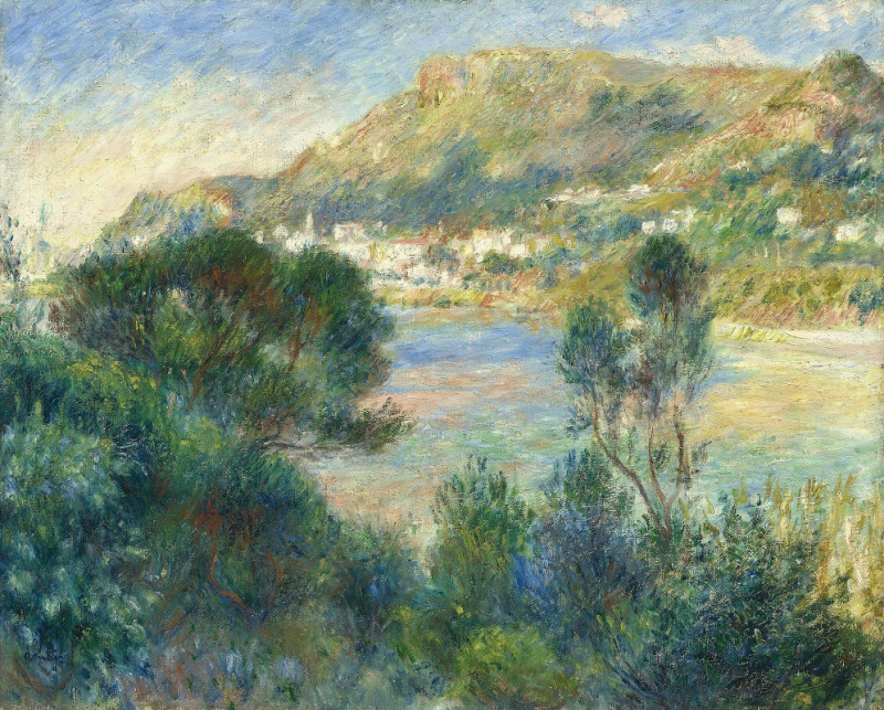 View of Monte Carlo from Cap Martin (c. 1884) reproduction of painting by Pierre-Auguste Renoir. ALL GICLEE PRINTS