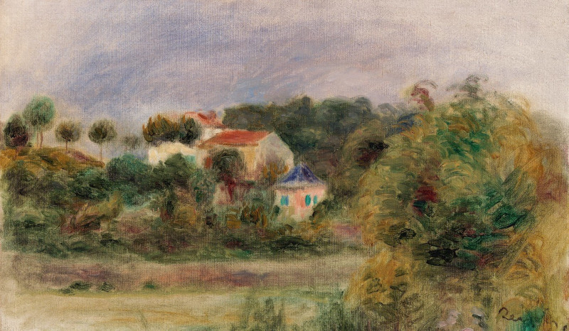 Houses in a Park (Maisons dans un parc) (c. 1911) reproduction of painting by Pierre-Auguste Renoir. ALL GICLEE PRINTS