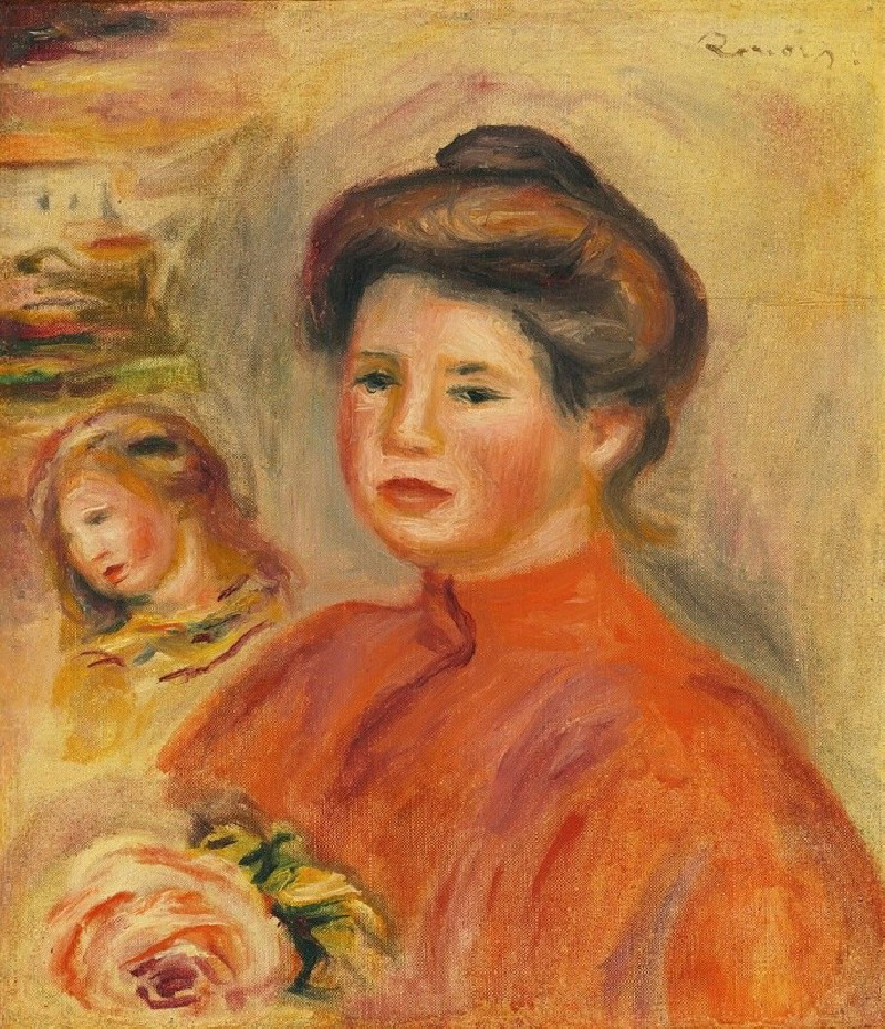 Têtes De Femme (Gabrielle) (1907) reproduction of painting by Pierre-Auguste Renoir. ALL GICLEE PRINTS