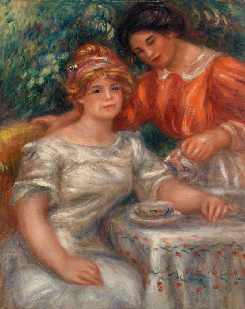 Tea Time (1911) reproduction of painting by Pierre-Auguste Renoir. ALL GICLEE PRINTS