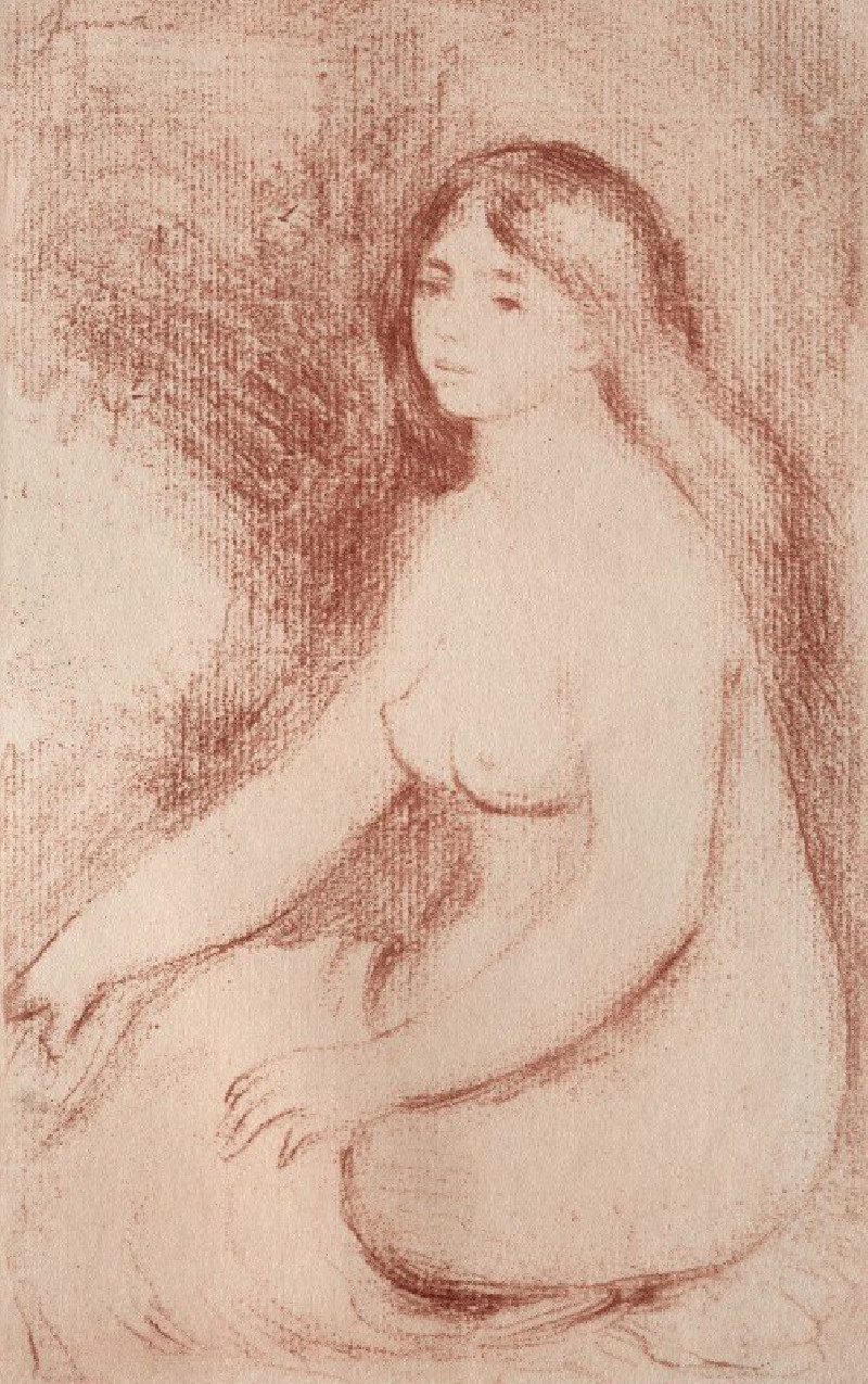 Pierre-Auguste Renoir reprodukcija Baigneuse assise (c. 1905), VISOS REPRODUKCIJOS , paveikslai, reprodukcijos internetu