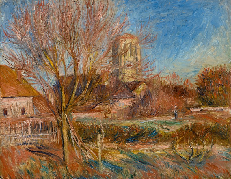 L’église à Essoyes (circa 1900) reproduction of painting by Pierre-Auguste Renoir. ALL GICLEE PRINTS