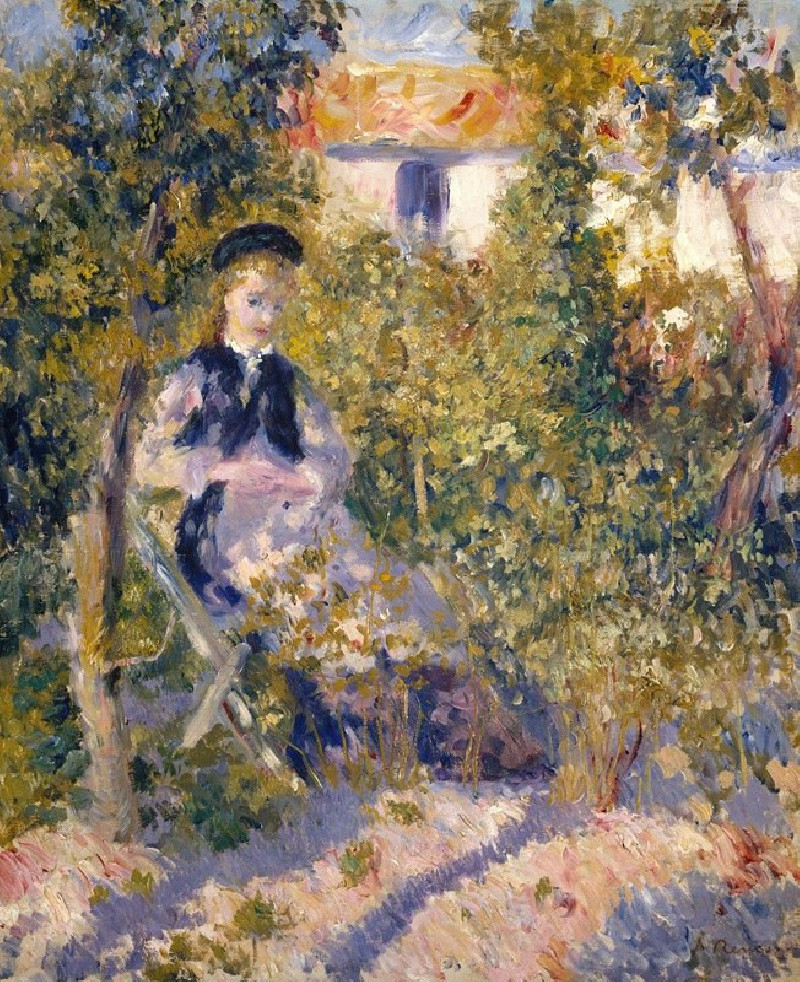 Nini in the Garden (Nini Lopez) (1876) reproduction of painting by Pierre-Auguste Renoir. ALL GICLEE PRINTS