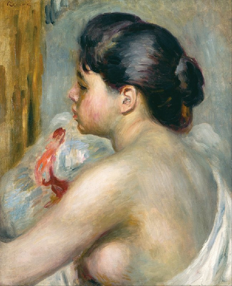 Dark-Haired Woman (1903) reproduction of painting by Pierre-Auguste Renoir. ALL GICLEE PRINTS