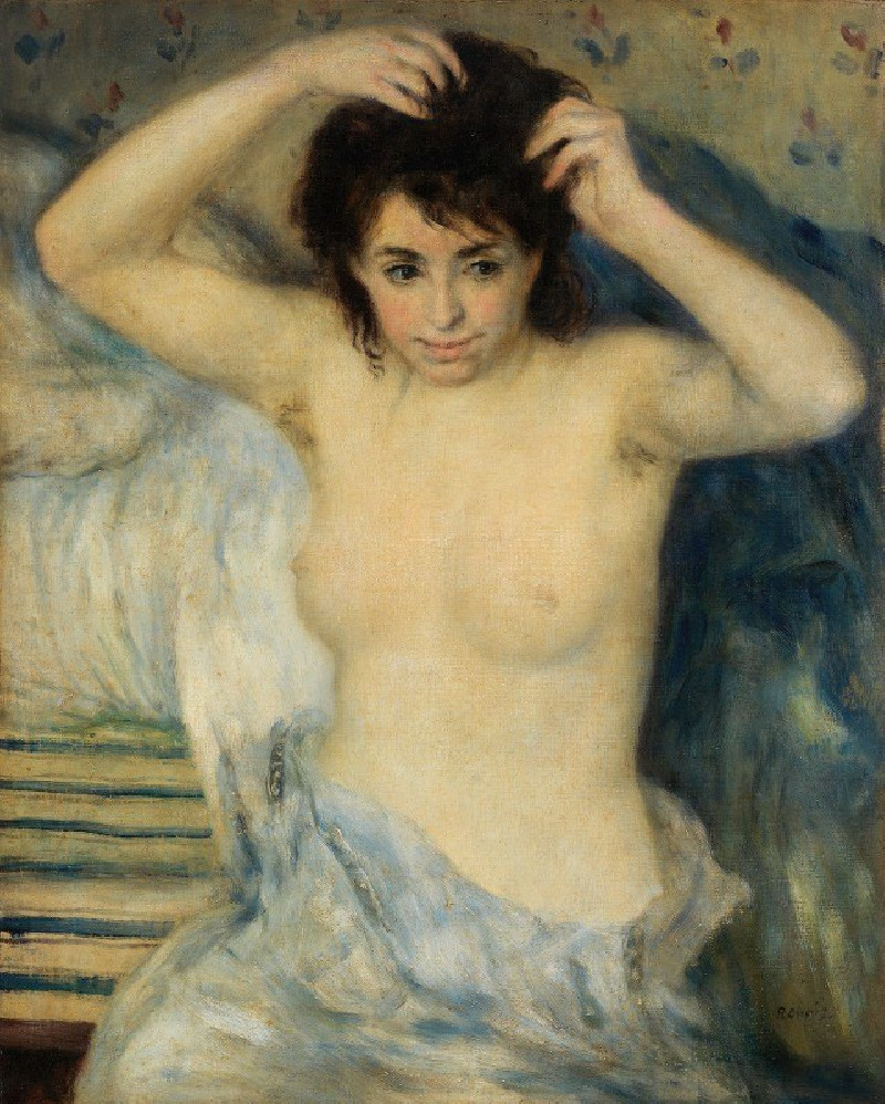 Before the Bath (Avant le bain) (c. 1875) reproduction of painting by Pierre-Auguste Renoir. ALL GICLEE PRINTS