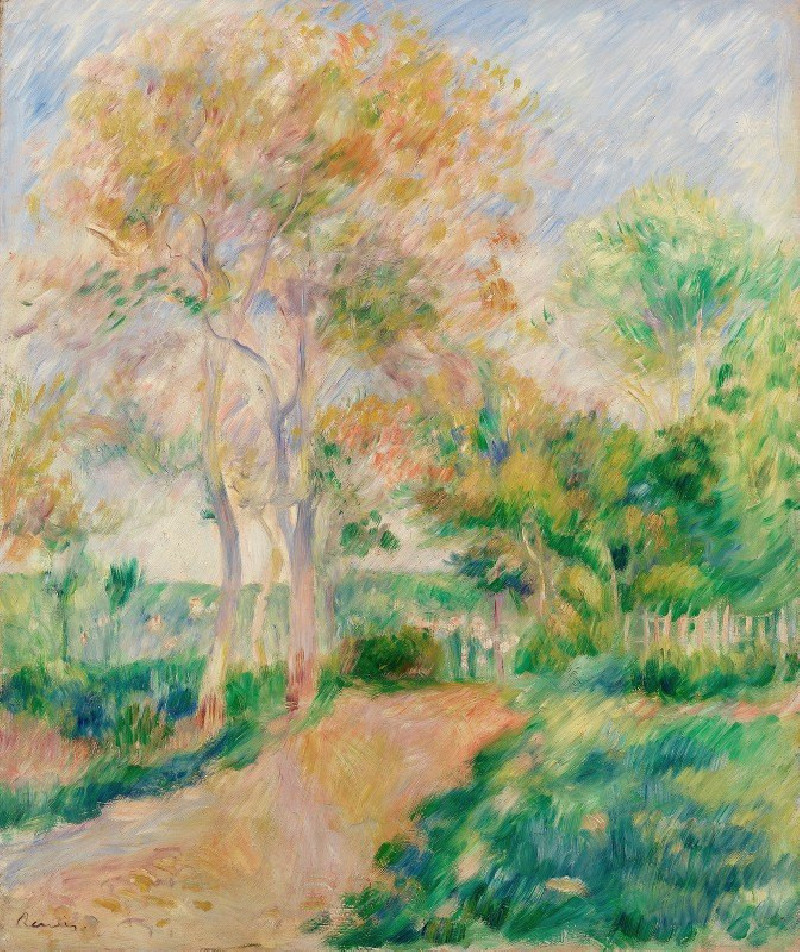 Autumn Landscape (Paysage d’automne) (c. 1884) reproduction of painting by Pierre-Auguste Renoir. ALL GICLEE PRINTS