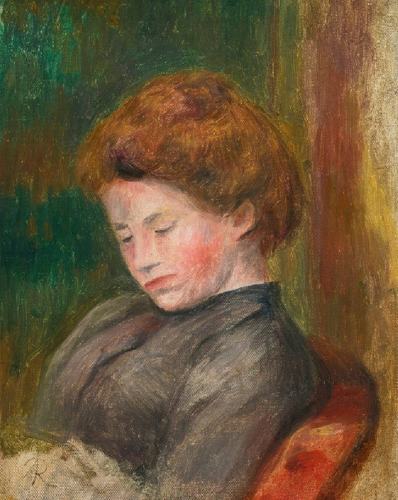 Buste De Femme (circa 1896-1900) reproduction of painting by Pierre-Auguste Renoir. ALL GICLEE PRINTS