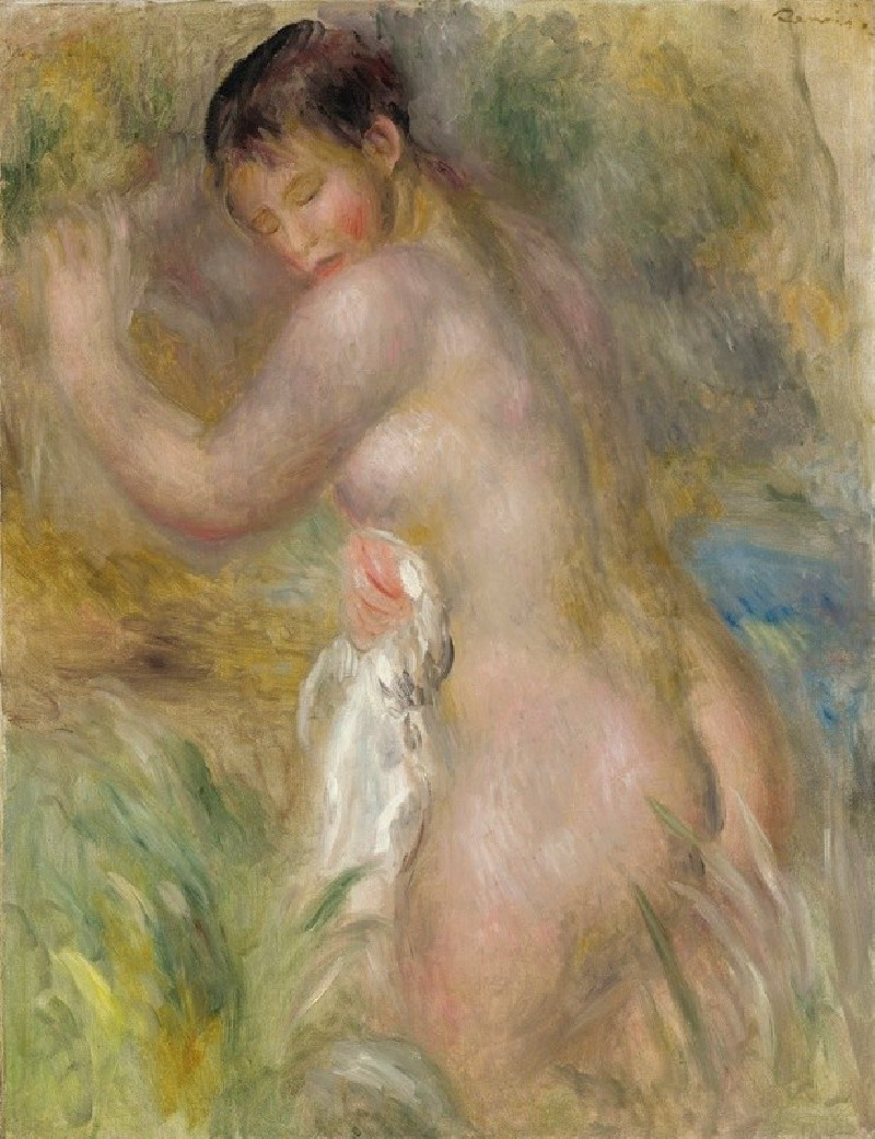 La Baigneuse reproduction of painting by Pierre-Auguste Renoir. ALL GICLEE PRINTS